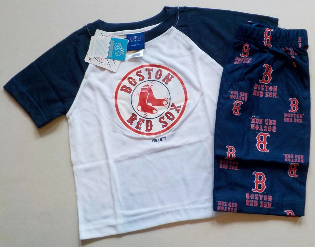 BOSTON RED SOX  MLB TEAM APPAREL BOYS PAJAMAS SET T SHIRT SHORTS S M L XL NIP