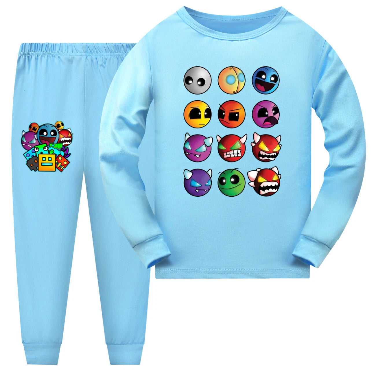 Children's Color HD Printing 110-170 Trend Long Sleeve Trousers Pajamas Suit Dai