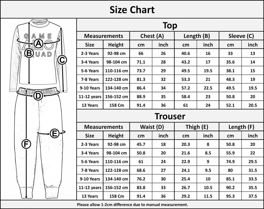 Kids Girls Lime Game Squad Cosplay Pyjamas Sleepwear PJs 2 Piece Set