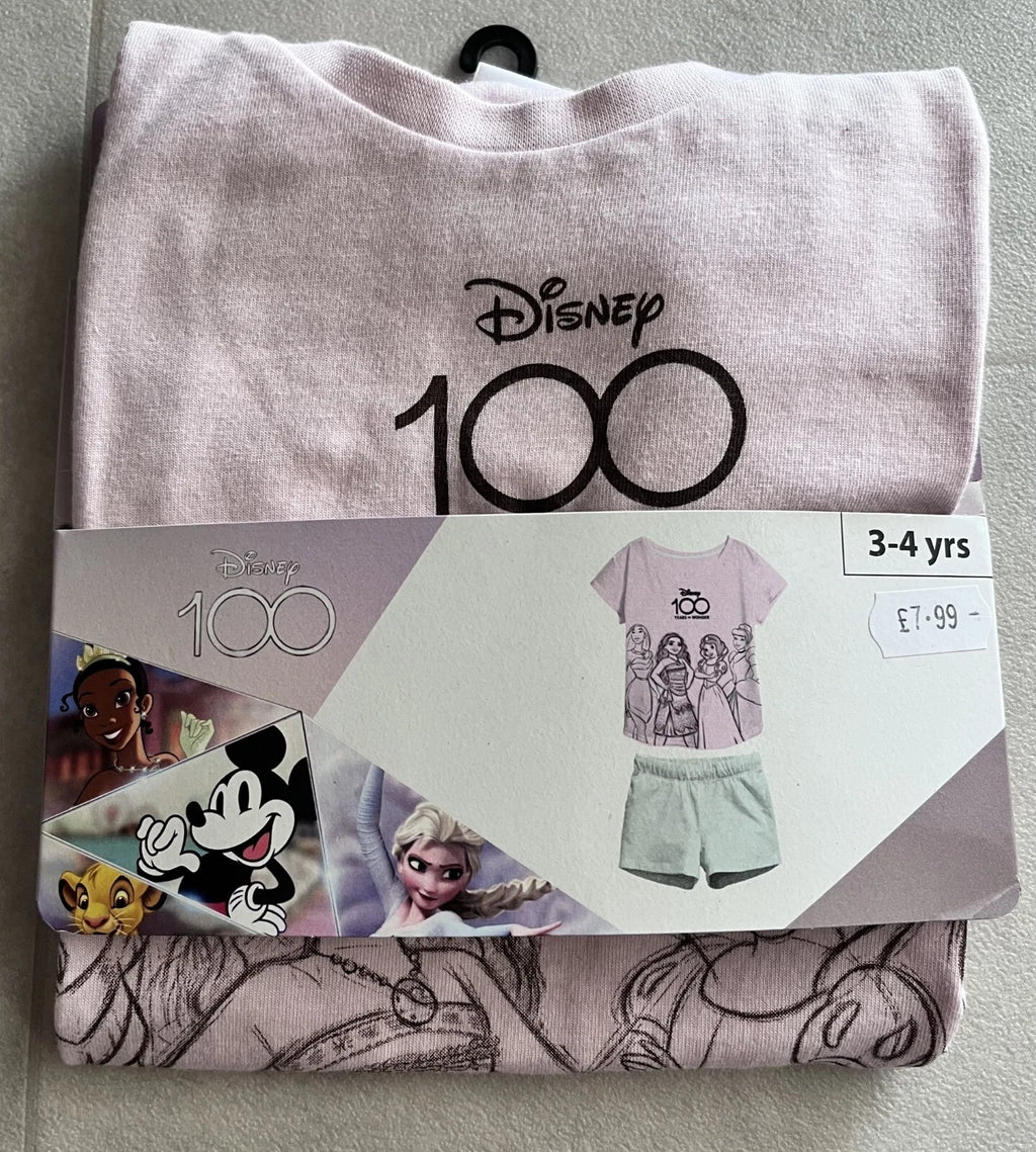 Disney 100 Kids Short Sleeve Pyjama Short Sets