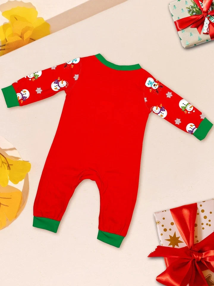 Family Matching Christmas Snowman Pyjamas Adult Kids Xmas Nightwear Pjs Set