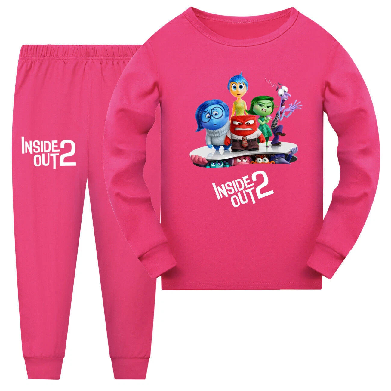 Inside Out2 Pyjamas Loungewear Sleepwear Outfits Kids Girls Boys Long Sleeve-