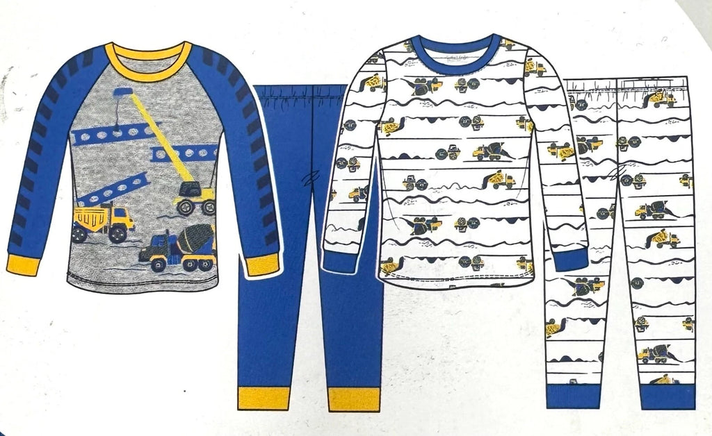 Kirkland Signature Kids' 4-PC Cotton PJ Set MULTI COLOR