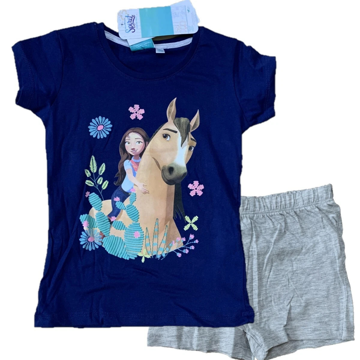 Boys Girls Kids Children Pyjamas Short Sleeve T-Shirt Shorts Set Age 2-12 Years