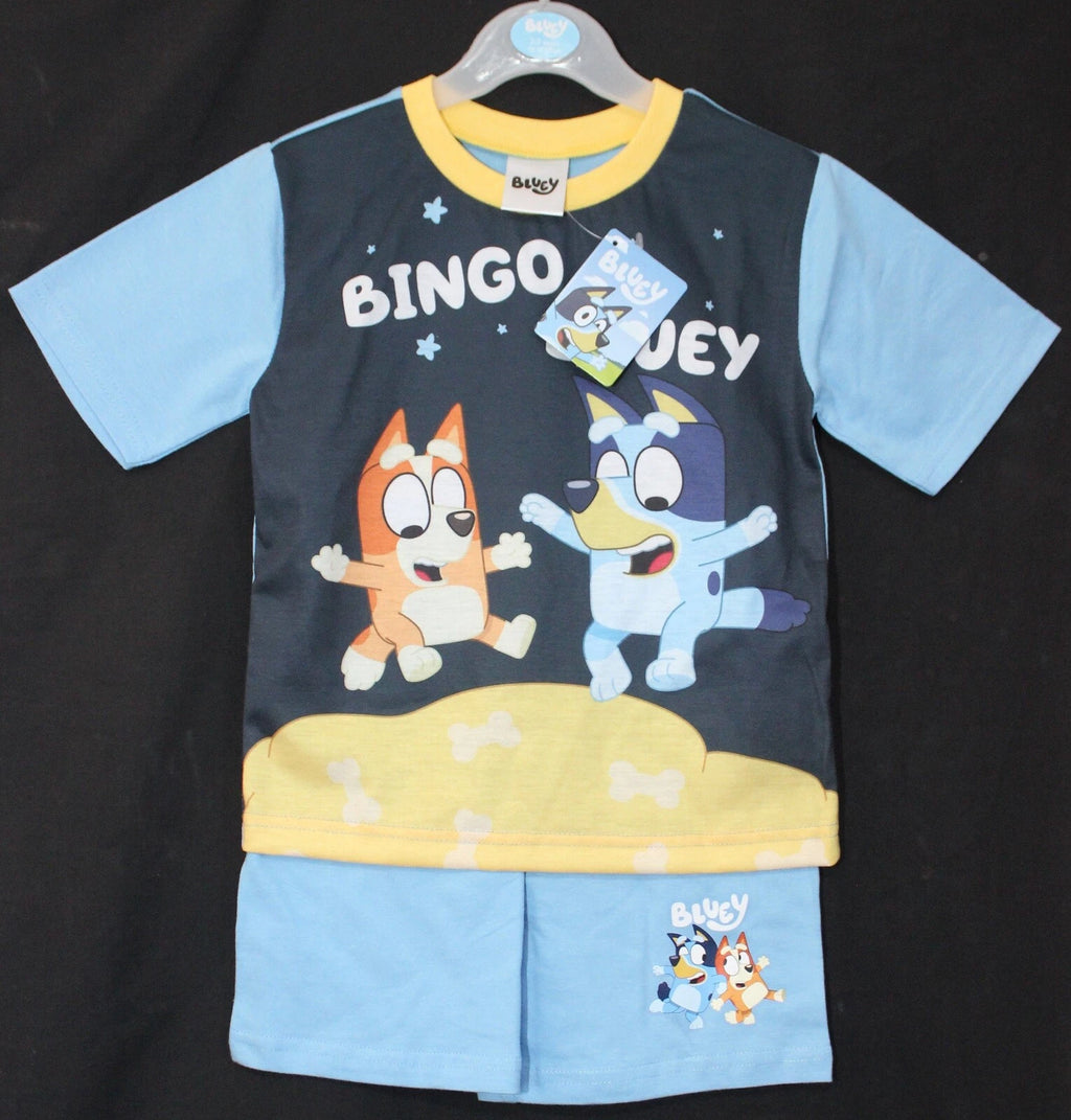 BLUEY Boy's Short Pyjamas /BLUEY & BINGO Summer/ Shorty PJs Sizes 1.5-5 years