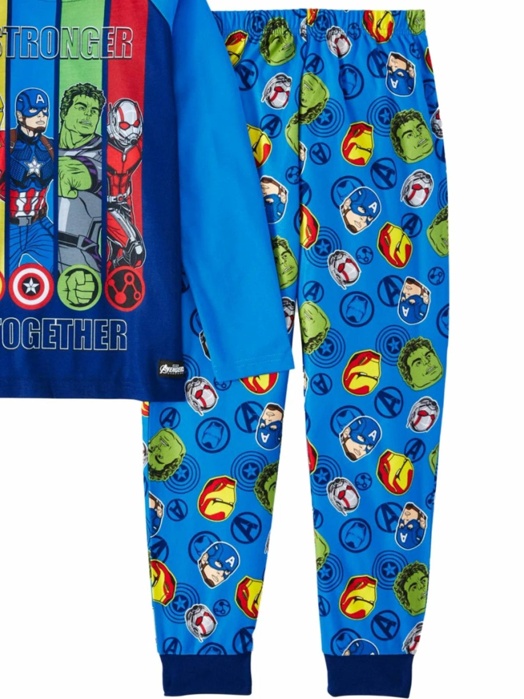 Marvel Boys Blue Avengers Endgame Ant Man Superhero 2 Piece Pajama Sleep Set M