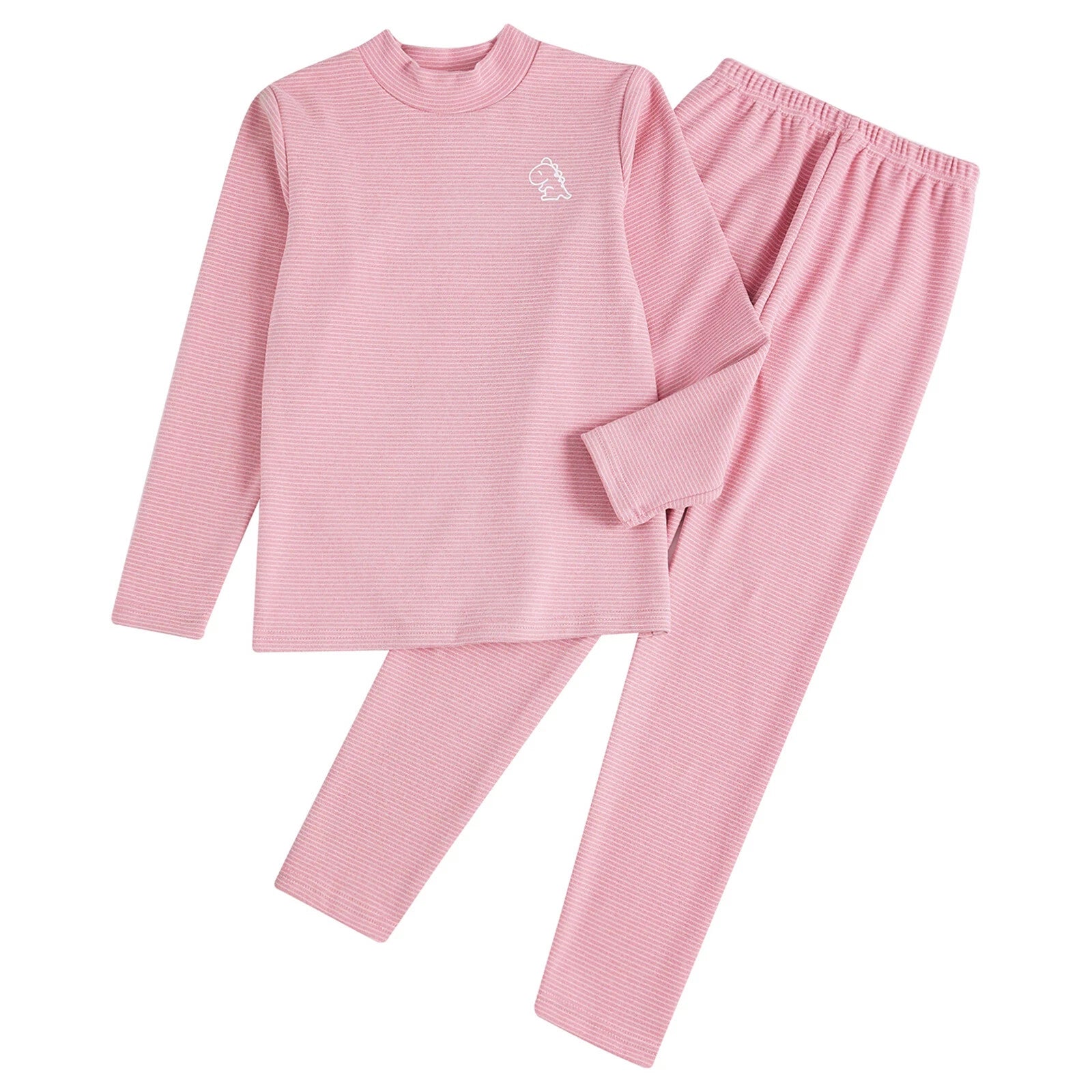 Kids Boys Girls Thermals Sets Pajamas T-shirt And Tights Suit Warm Active Home