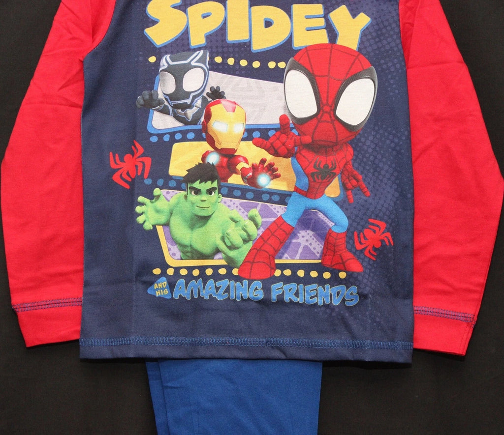 SPIDER-MAN Boy's Pyjamas/ Red & Blue SPIDEY PJs Sizes 1.5-5 Years