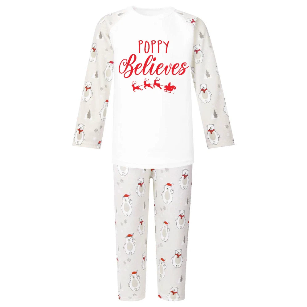 Personalised Christmas Pyjamas PJs Set  Eve Xmas Kids Children's