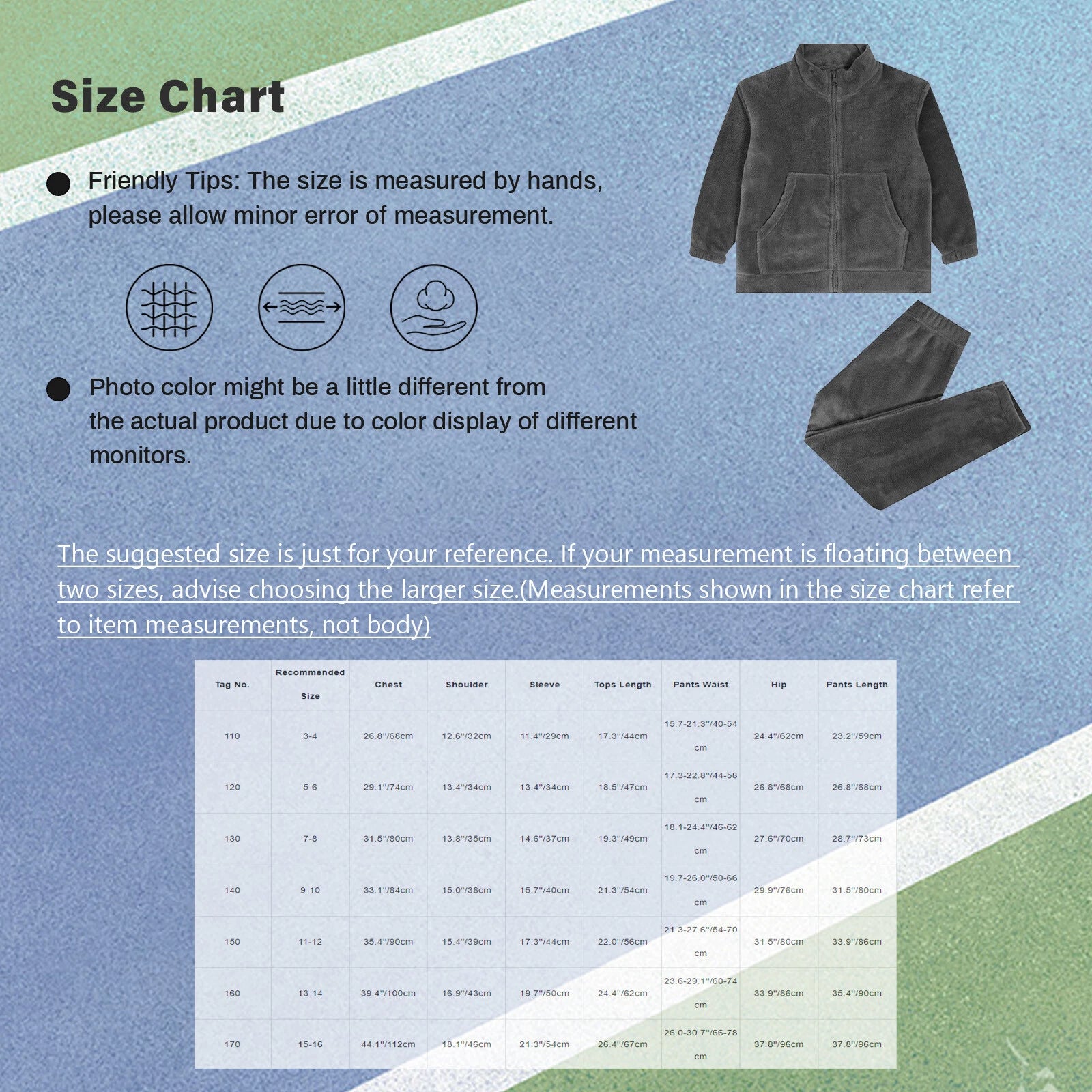 Kids Pajama Set Flannel Nightwear Soft Sleepwear Long Sleeve Homewear Fuzzy