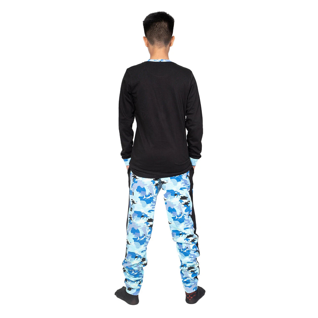 Kids Unisex Boys Girls Long Camo Cotton Gamer Gaming Pyjamas PJ Sets 5-13 Years