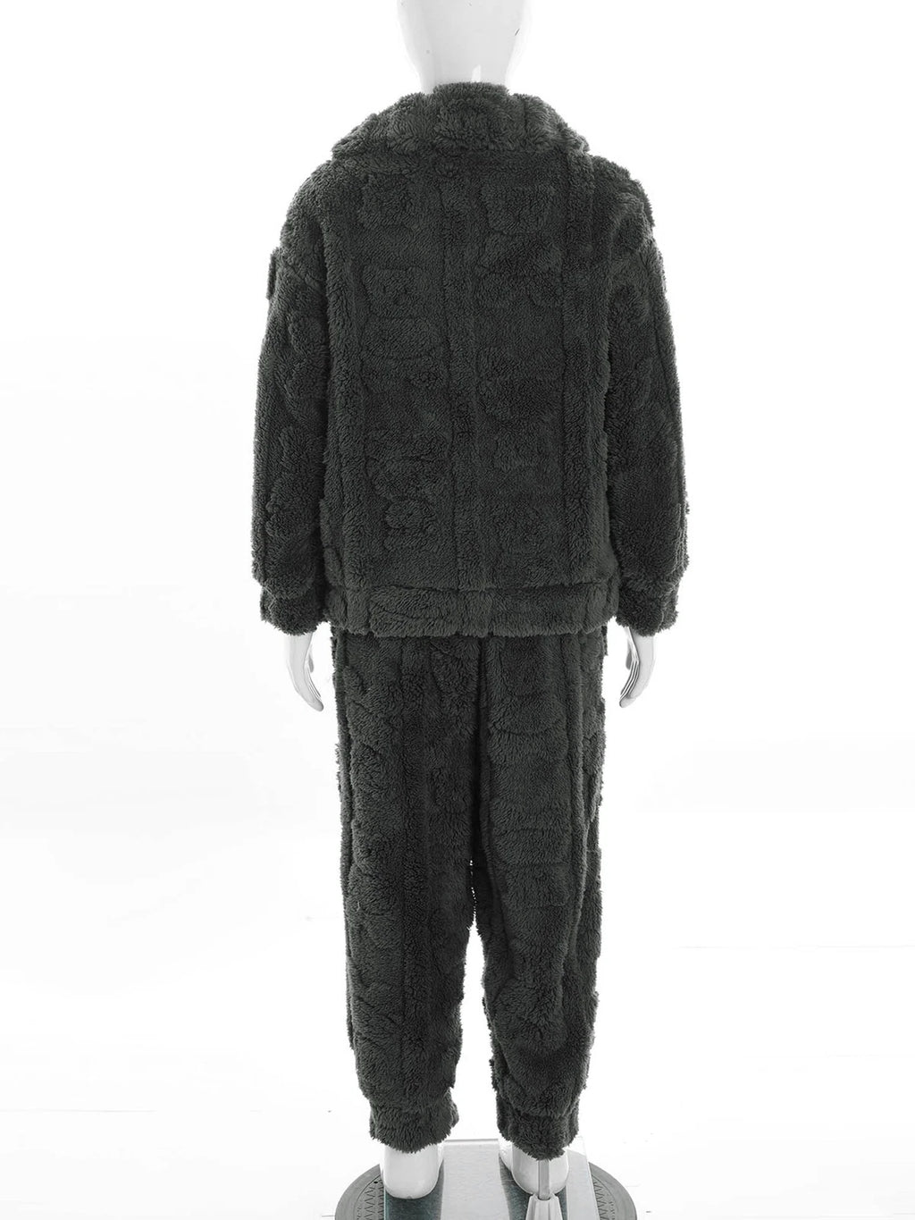 Kids Set Casual Pajamas Winter Sleepwear Elastic Waistband Top With Long Pants