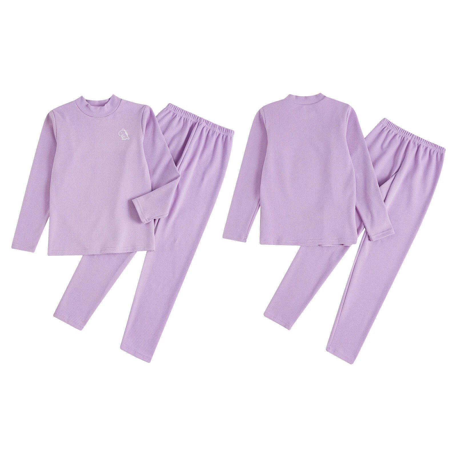 Kids Boys Girls Thermals Sets Pajamas T-shirt And Tights Suit Warm Active Home