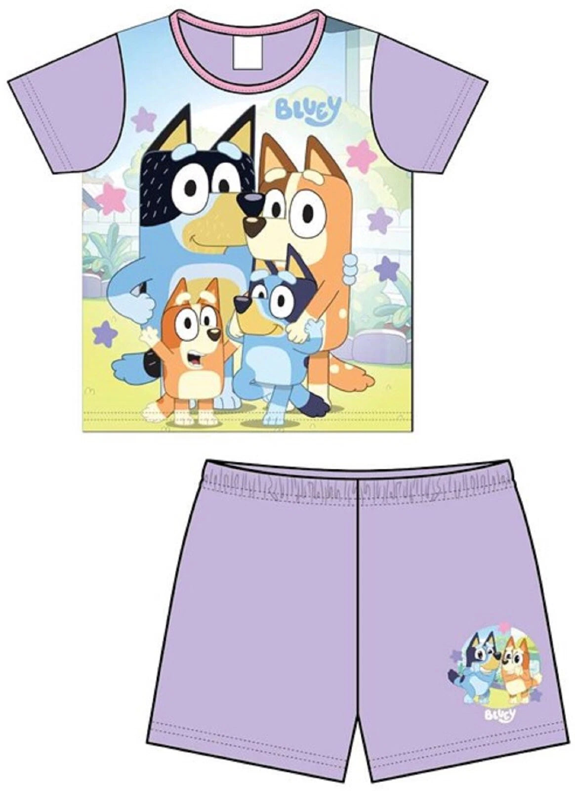 BLUEY Girl's Short Pyjamas / Shorty/Summer PJs Sizes 18 Months-5 Years