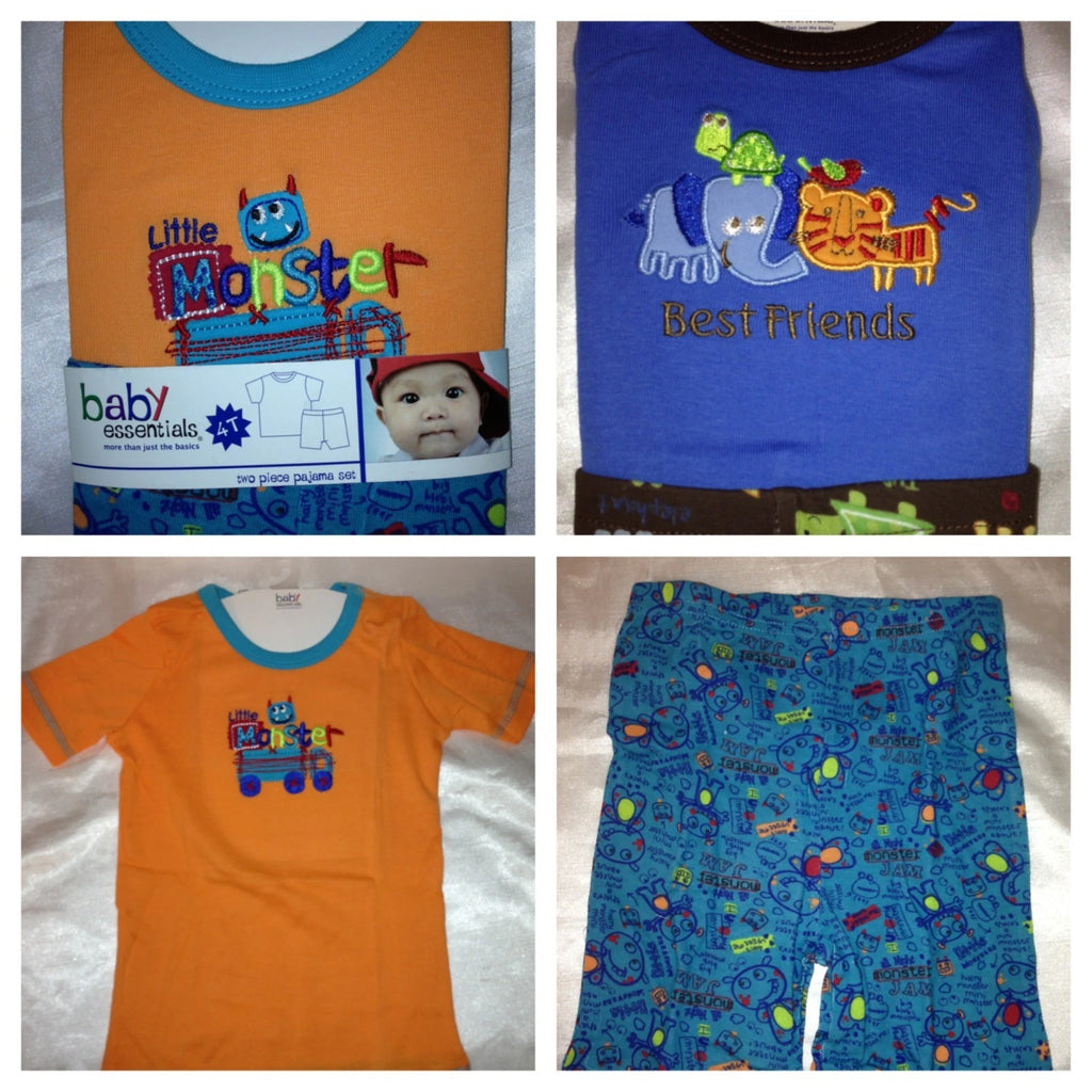 BABY ESSENTIALS TWO PIECE PJ SET  BABY BOY TODLER 100% COTTON