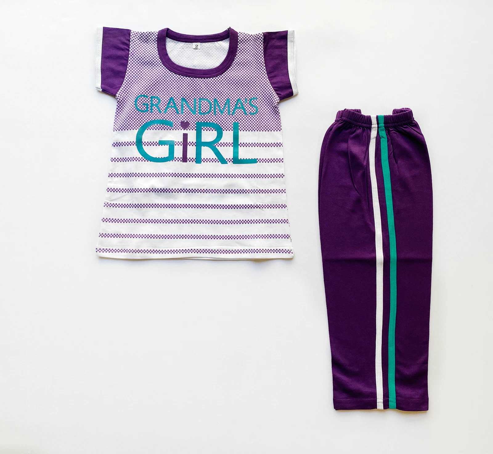 Girls Kids Toddler Sleepwear 2Pc Pajama Set Pure Cotton PJs Set for Girls 2T -4T