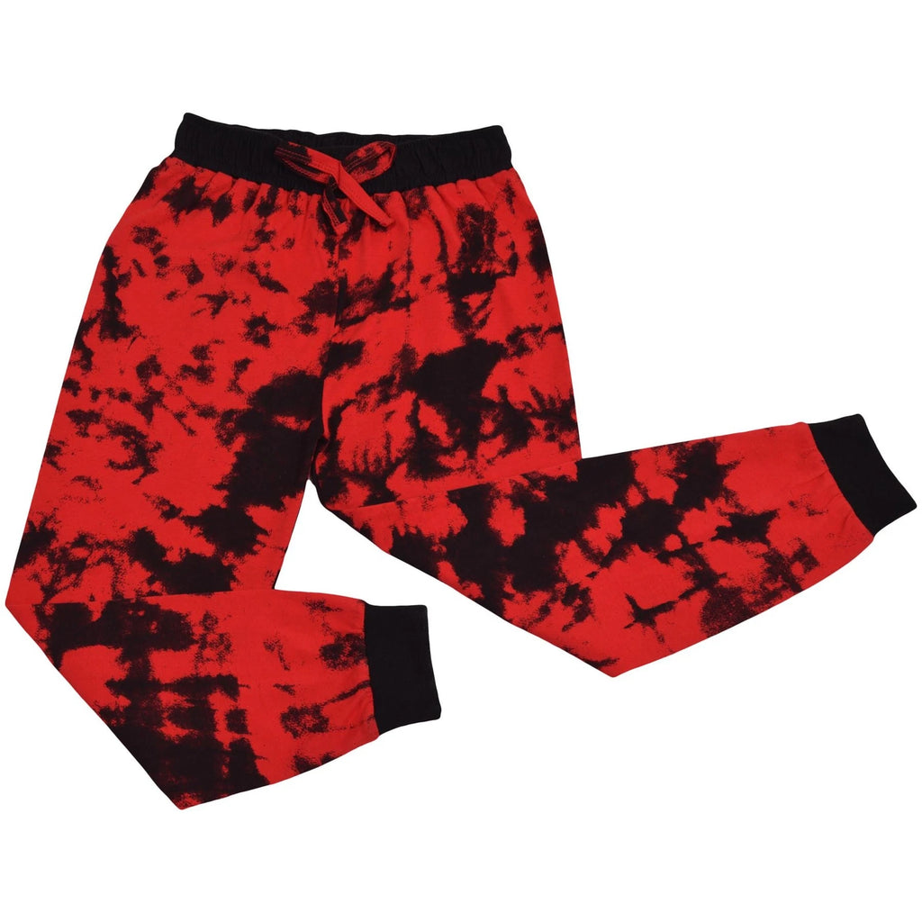 Kids Girls Boys Red Nose Day Pyjamas 2 Piece Tie Dye Set Cotton PJS Nightwear