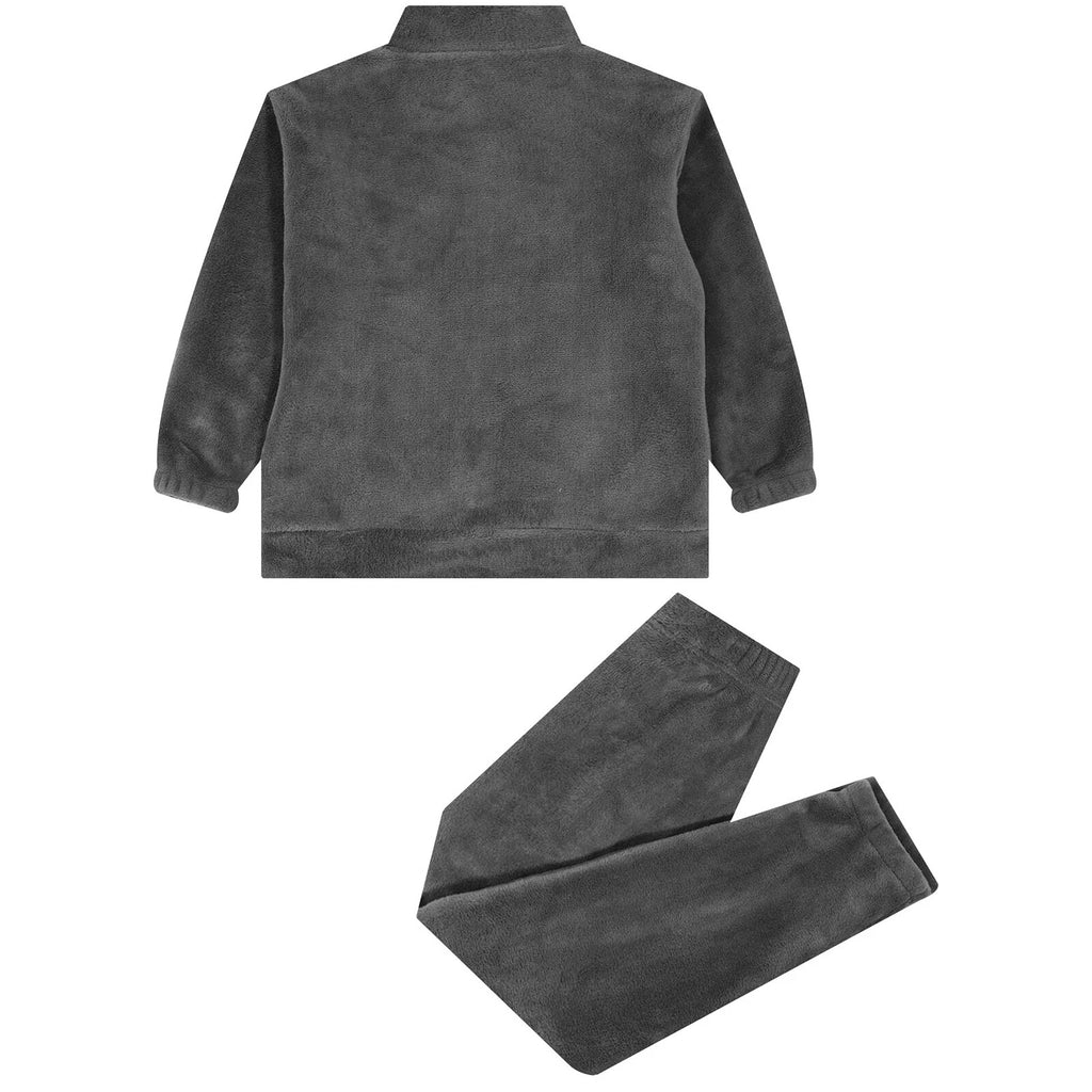 Kids Pajama Set Flannel Nightwear Soft Sleepwear Long Sleeve Homewear Fuzzy