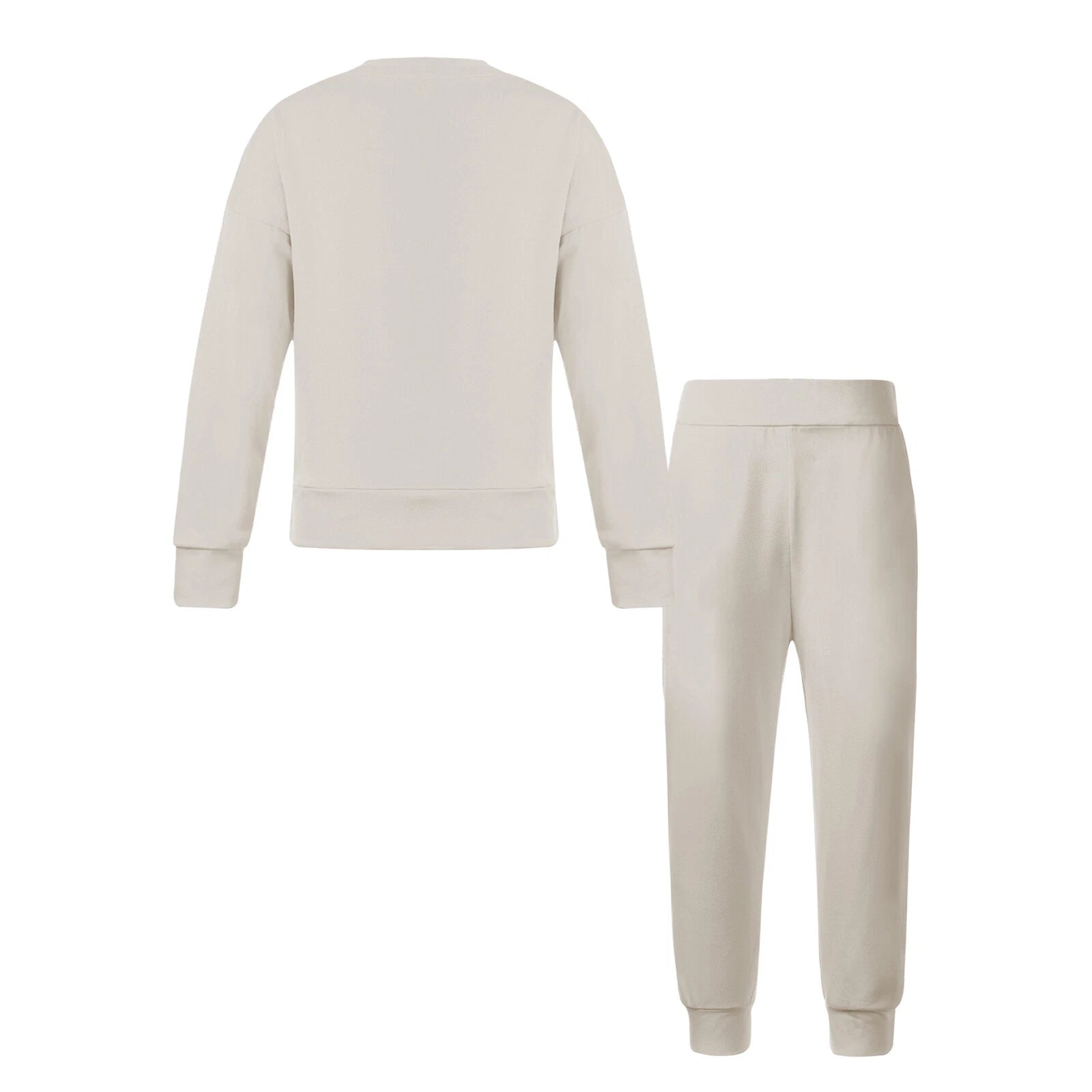 Kids Pajamas Set Flannel Sleepwear Bear Tops Pullover with Plush Pants Trousers