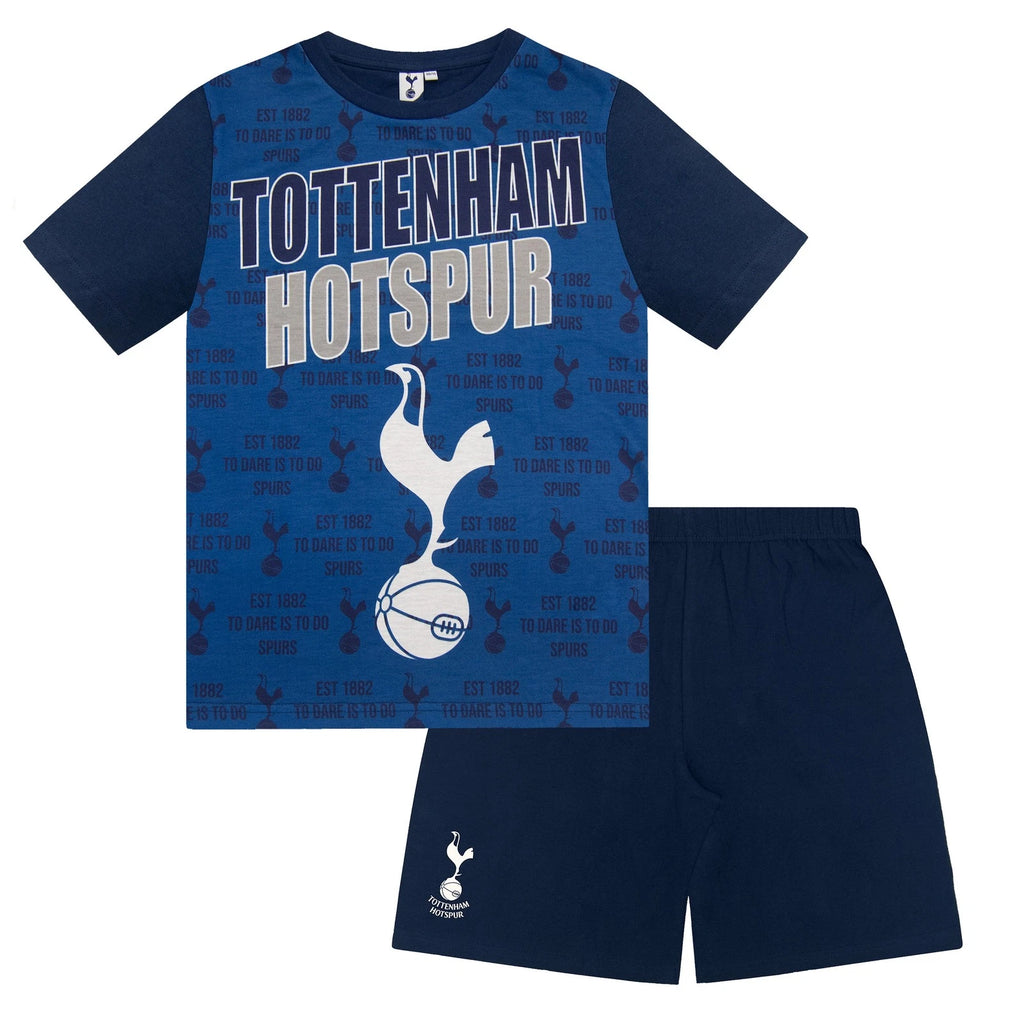 Tottenham Hotspur Boys Pyjamas Short Kids OFFICIAL Football Gift