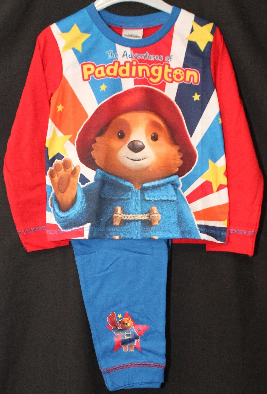 PADDINGTON BEAR Boy's Pyjamas /Blue & Red PADDINGTON PJs Sizes 18 Months-5 Years