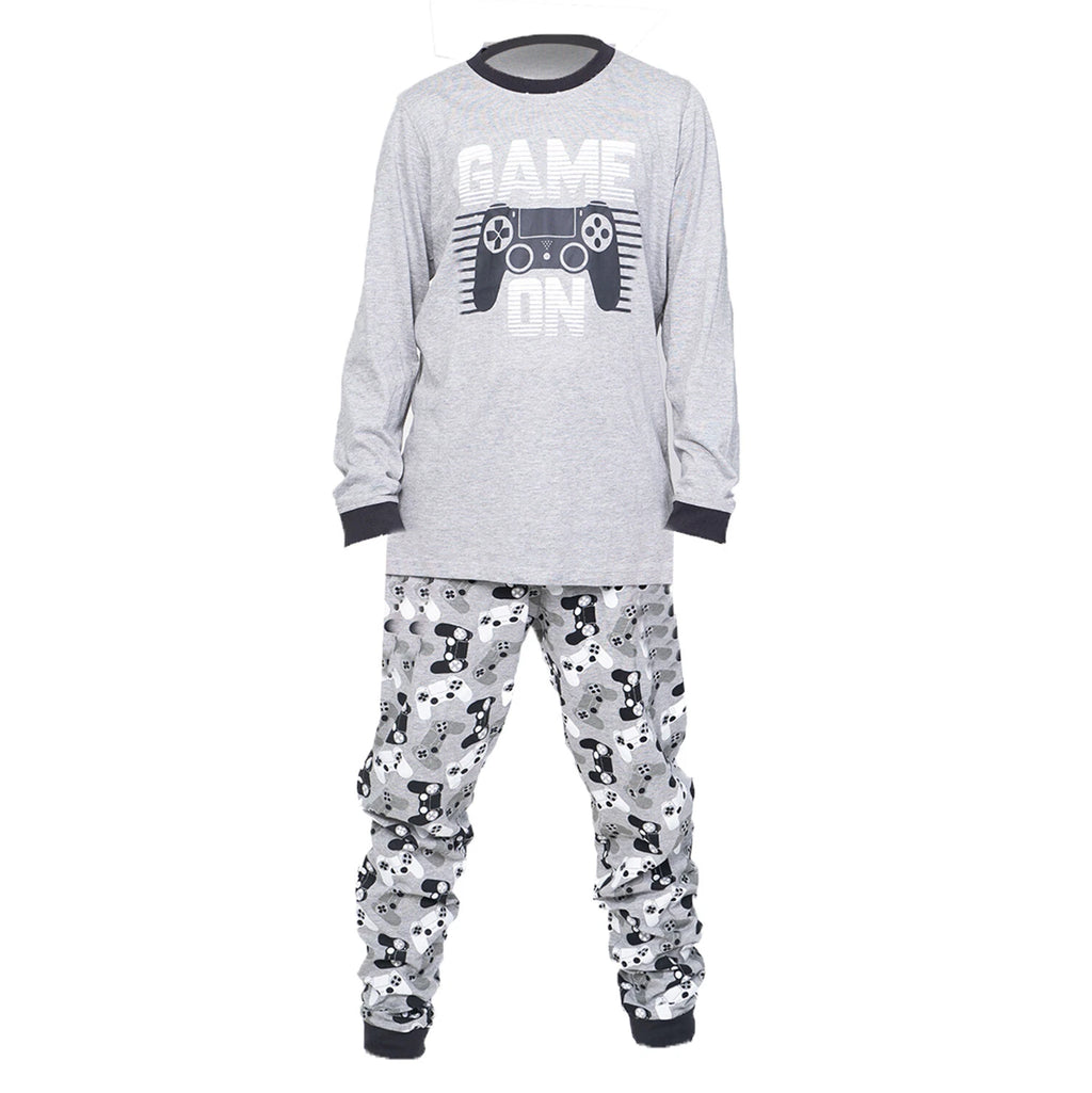 Kids Unisex Boys Girls Long Camo Cotton Gamer Gaming Pyjamas PJ Sets 5-13 Years