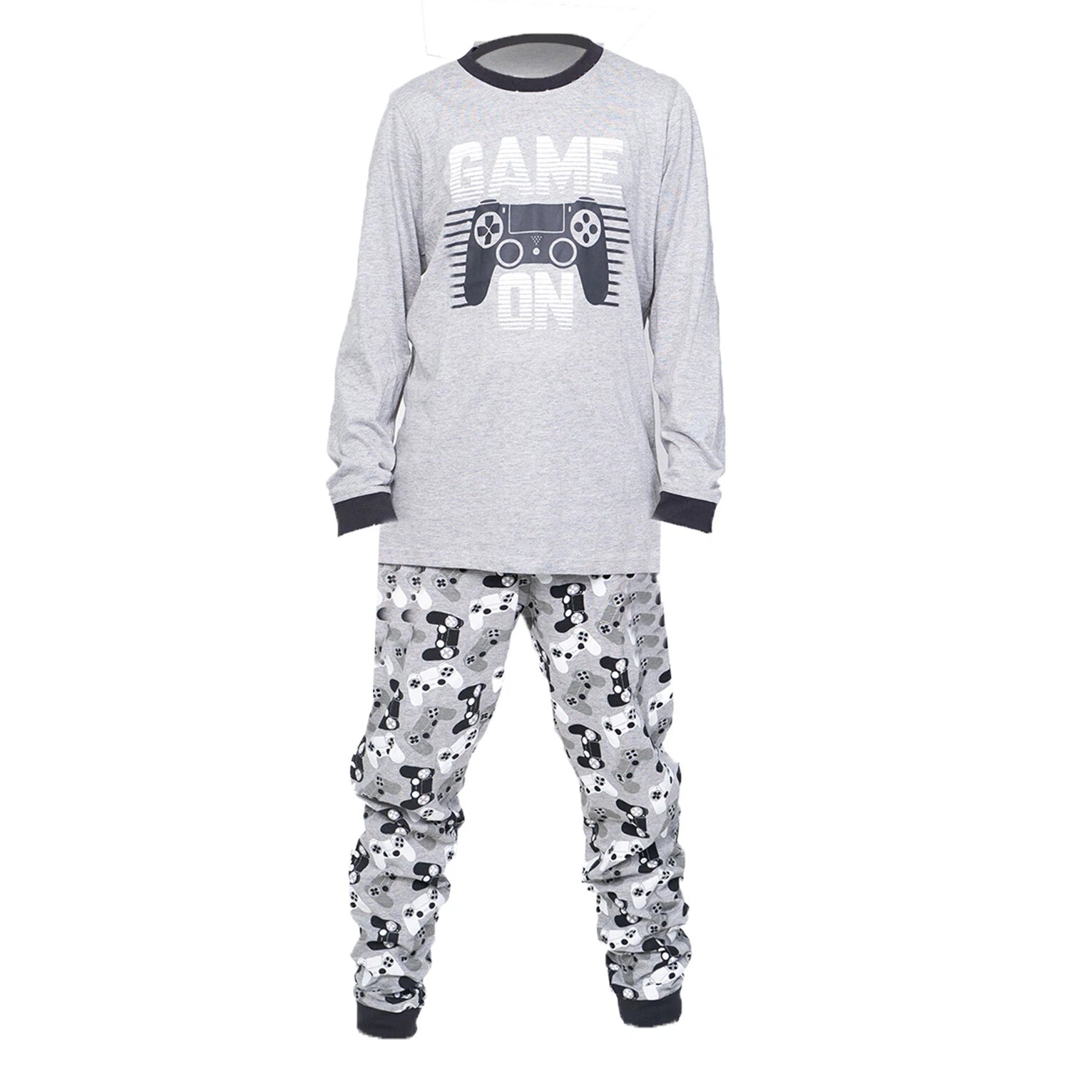 Kids Unisex Boys Girls Long Camo Cotton Gamer Gaming Pyjamas PJ Sets 5-13 Years