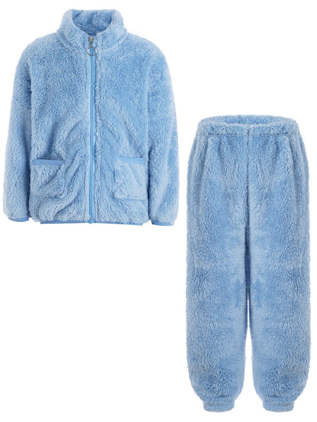 Kids Boys Girls Outfits Warm Homewear Flannel Pajama Set Clothing Sleepwear