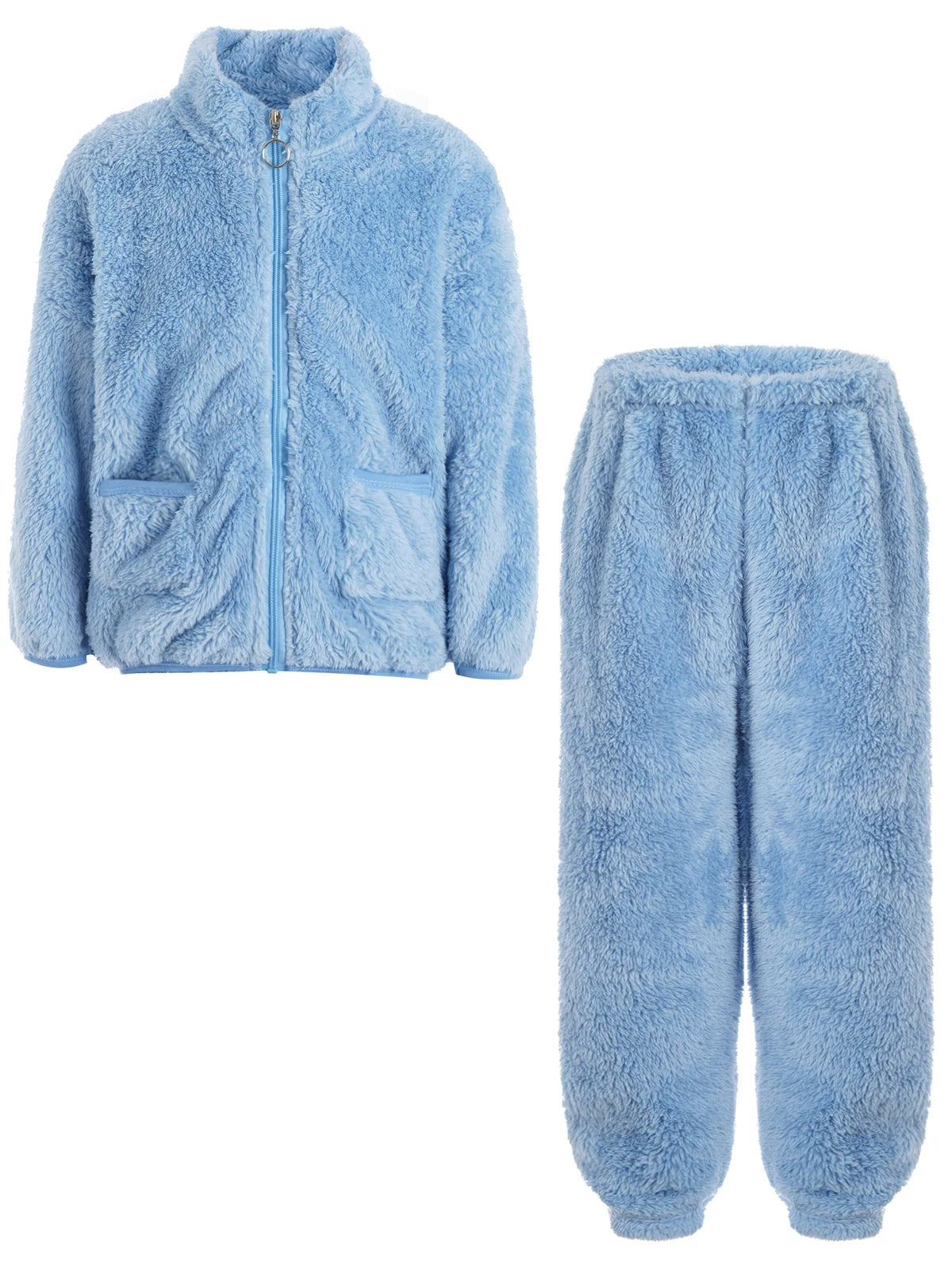 Kids Boys Girls Outfits Warm Homewear Flannel Pajama Set Clothing Sleepwear