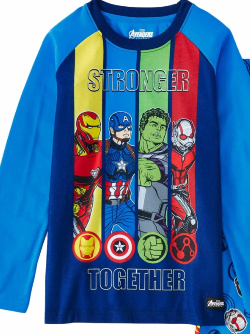 Marvel Boys Blue Avengers Endgame Ant Man Superhero 2 Piece Pajama Sleep Set M