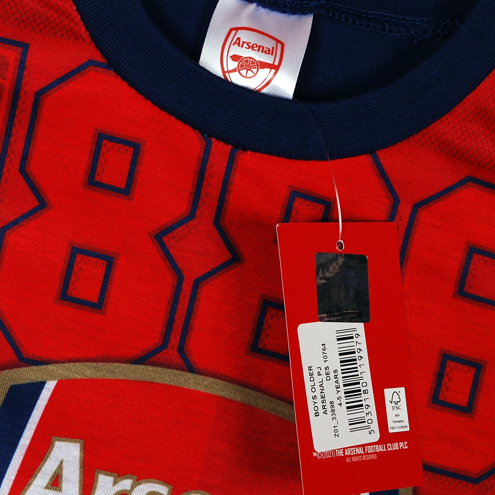 Boys Genuine Official Arsenal FC Football Pyjamas #AFC Age 2-12 Years