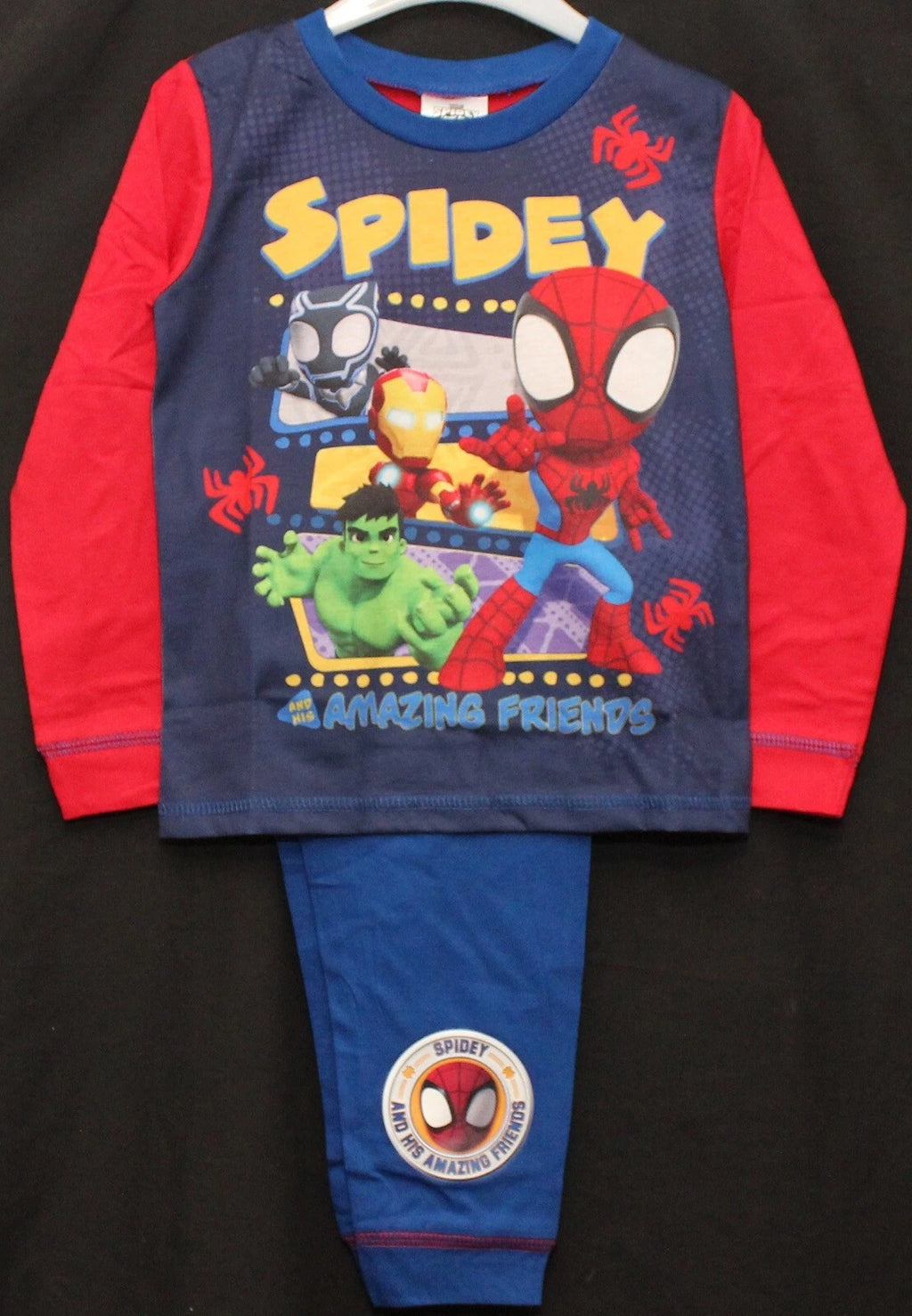 SPIDER-MAN Boy's Pyjamas/ Red & Blue SPIDEY PJs Sizes 1.5-5 Years