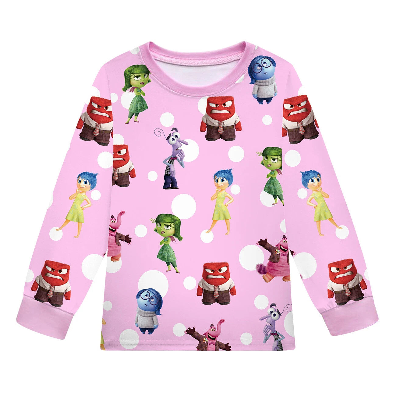 Kids Inside Out 2 Pajamas 2pcs Cartoon Long-sleeved Pyjamas Long Pyjama Pant Set