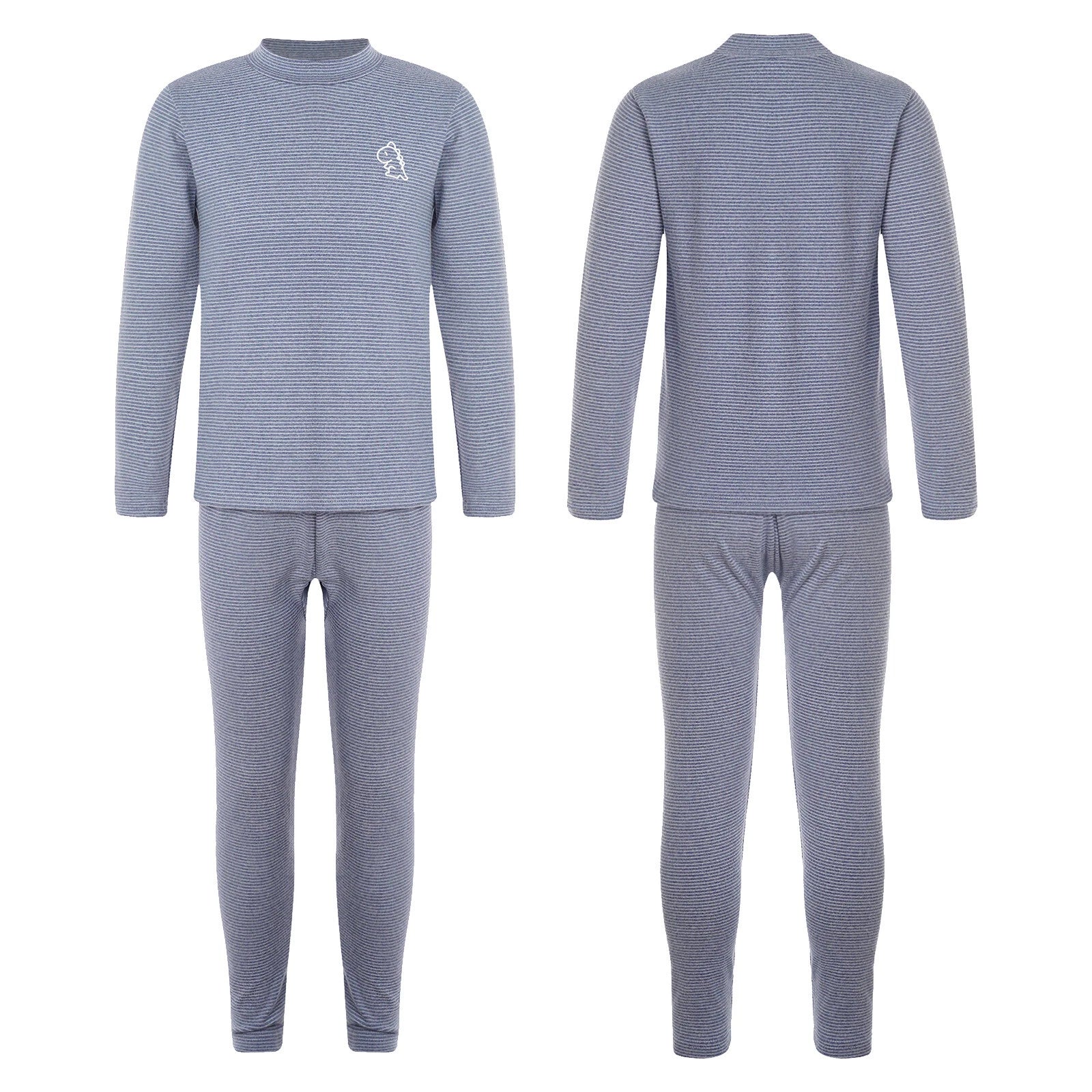 Kids Boys Girls Thermals Sets Pajamas T-shirt And Tights Suit Warm Active Home