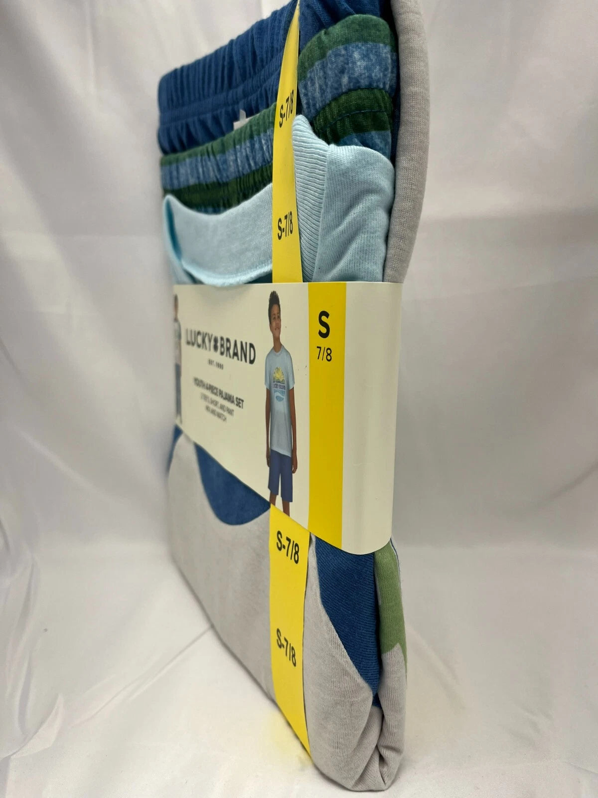 Lucky Brand Youth 4-Piece Pajama Set  Size  M(10/12)  Flam Resistant NWT