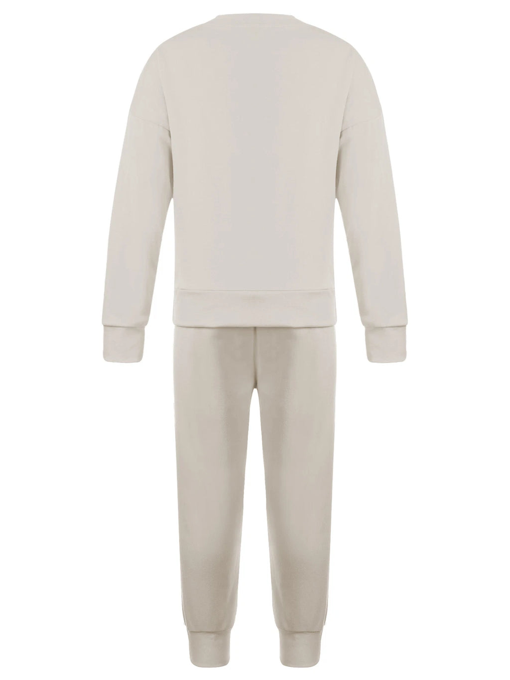 Kids Pajamas Set Flannel Sleepwear Bear Tops Pullover with Plush Pants Trousers