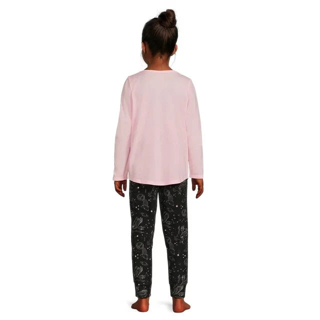 Wonder Nation Girls Long Sleeve Top and Joggers Pajama Set 2-Piece Size M NEW