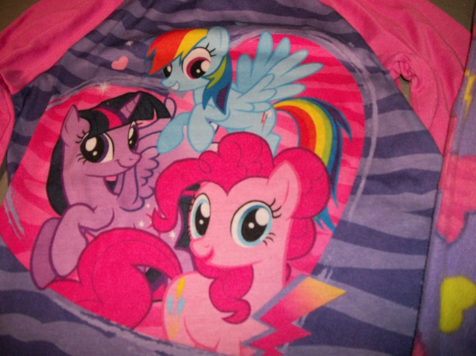MY LITTLE PONY RAINBOW HEARTS 2 PC FLANNEL FLEECE PAJAMA PJ SET GIRLS SZ L 10 12