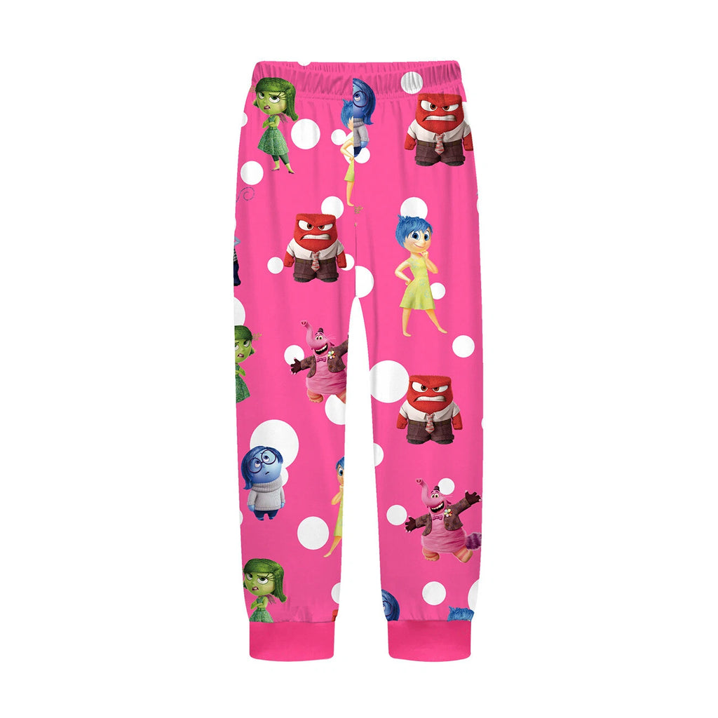 Kids Inside Out 2 Pajamas 2pcs Cartoon Long-sleeved Pyjamas Long Pyjama Pant Set