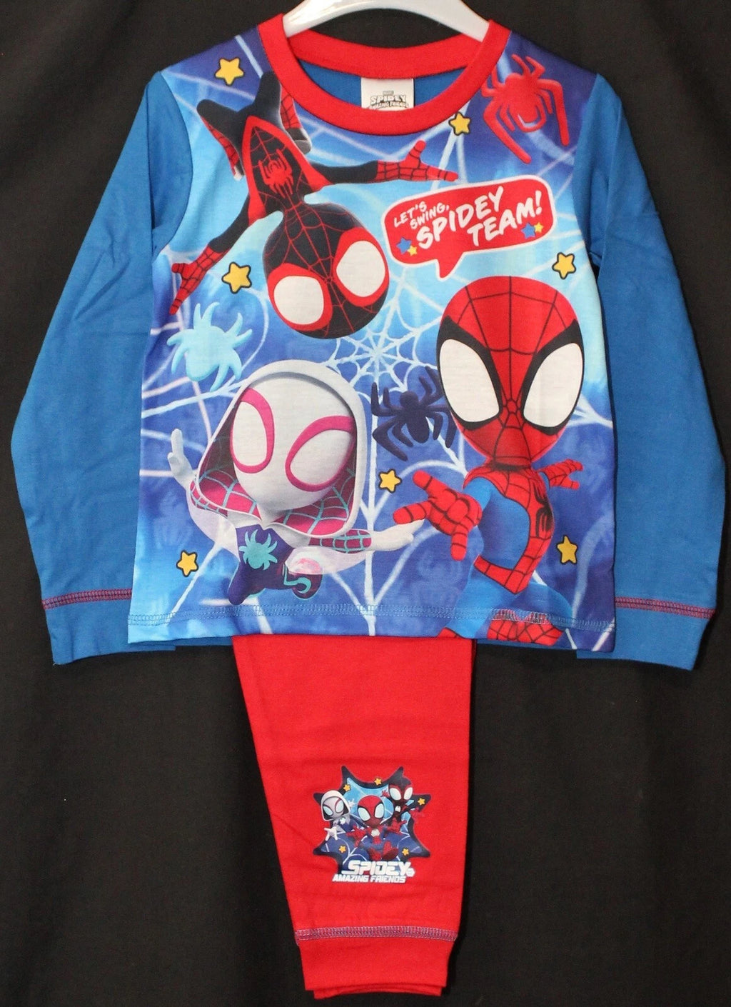 SPIDER-MAN Boy's Pyjamas/ Red & Blue SPIDEY PJs Sizes 1.5-5 Years