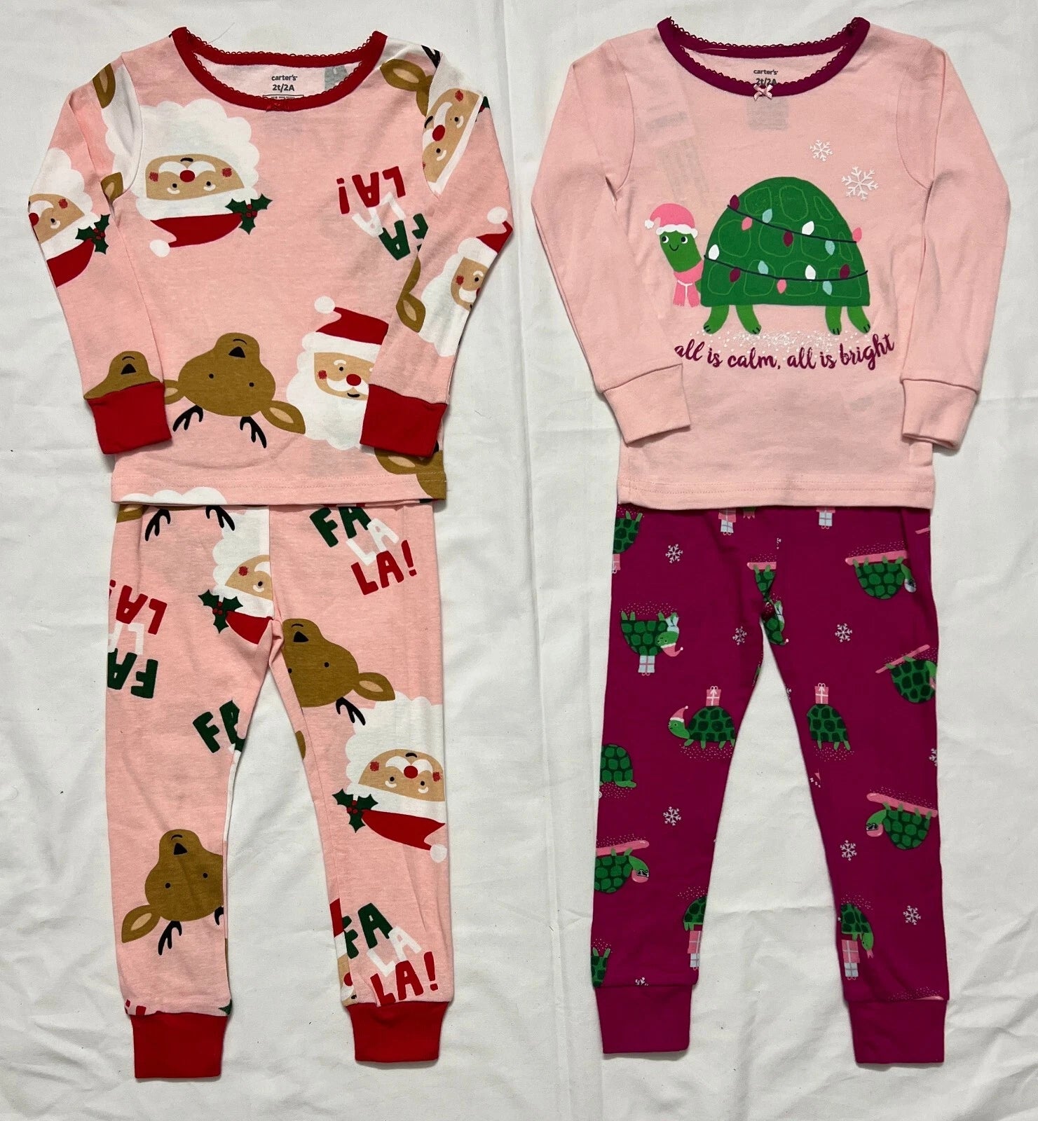 Carter's Baby Girls' 4-Piece Holiday Light Weight Pajama Set