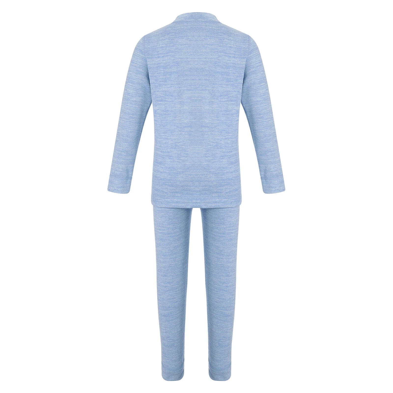 Girls Boys Pajamas Unisex Base Layer Suit Mock Neck Thermal Underwear Set Warm