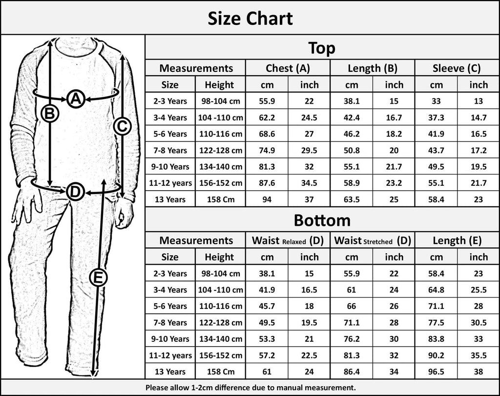 Kids Girls Boys Navay Pyjamas Soft Fleece PJs 2 Piece Flannel Set Lounge Suit