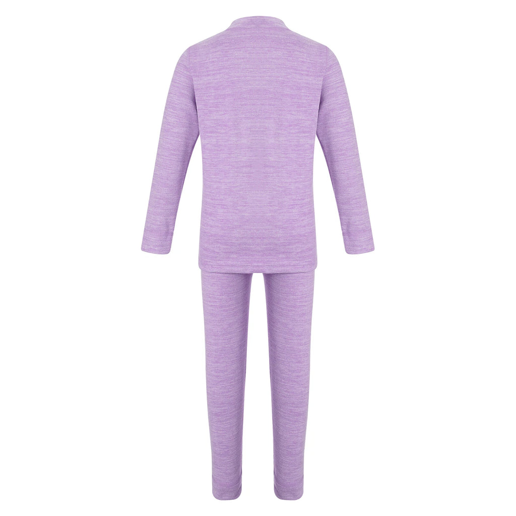 Girls Boys Pajamas Unisex Base Layer Suit Mock Neck Thermal Underwear Set Warm