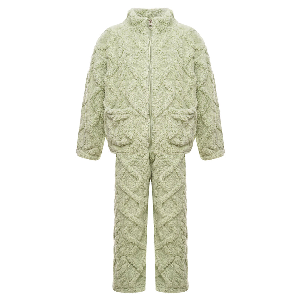 Unisex Kids Outfit Homewear Set Tops With Pants Pajamas Long Sleeve Loungewear