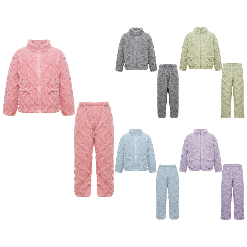 Unisex Kids Outfit Homewear Set Tops With Pants Pajamas Long Sleeve Loungewear