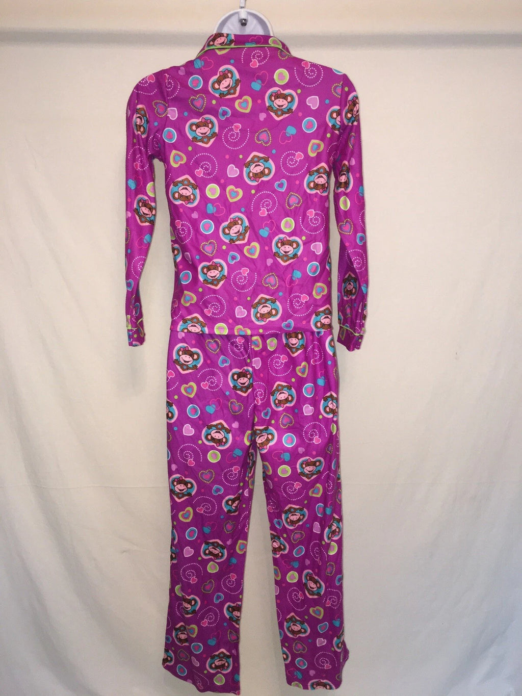 2 PIECE PAJAMA SET GIRLS SLEEPWEAR Lg 10-12 Button up top design style options