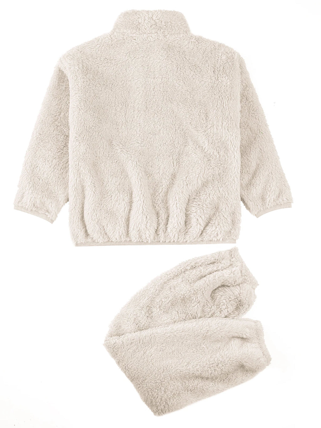 Kids Boys Girls Homewear Long Sleeve Outfits Zipper Pajama Set Comfy Sleepwear