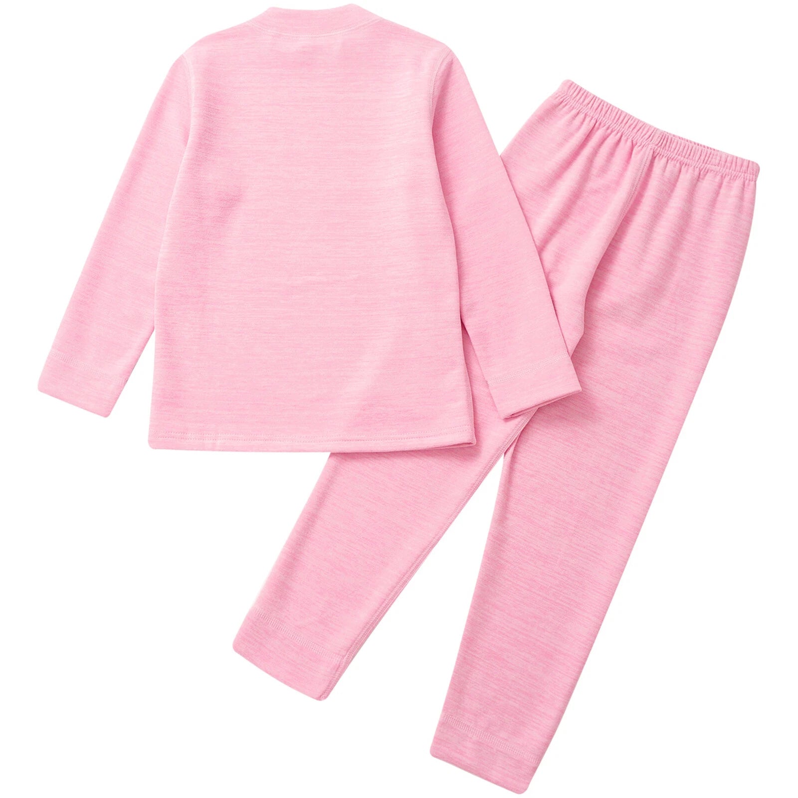 Girls Boys Pajamas Unisex Base Layer Suit Mock Neck Thermal Underwear Set Warm