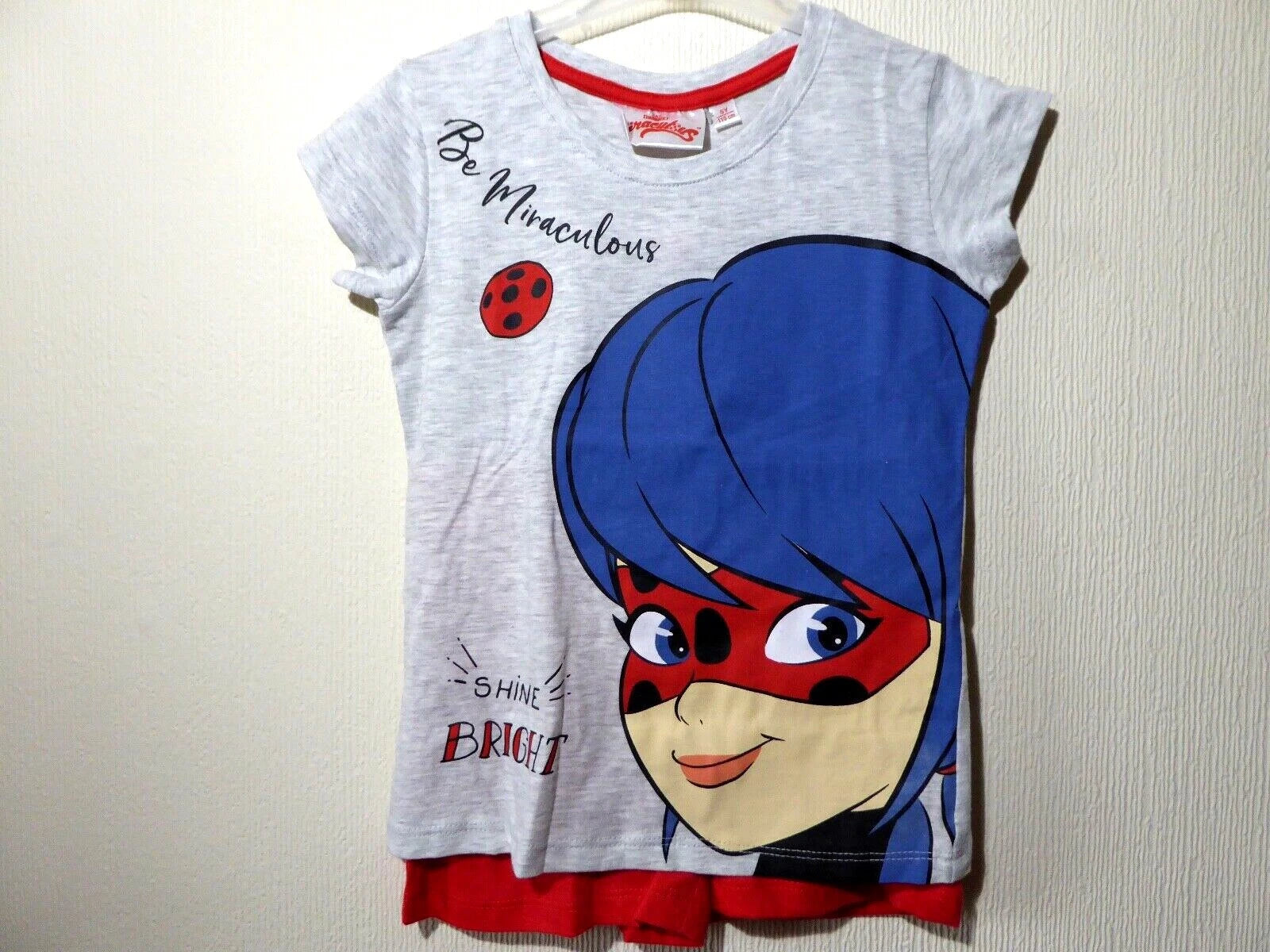 Girls Pyjamas Short Sleeve PJs Miraculous Tales Of Ladybug & Cat Noir PJ 2 Piece